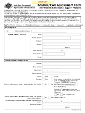 D1325 - Scooter Electric Wheelchair Assessment Form