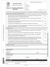 Standing Wheelchair Checklist